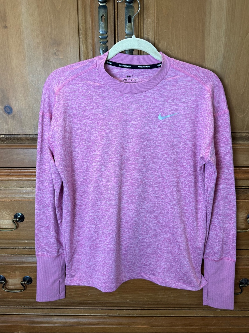 Nike Running Dri-FIT Pink Long-Sleeve Training Shirt